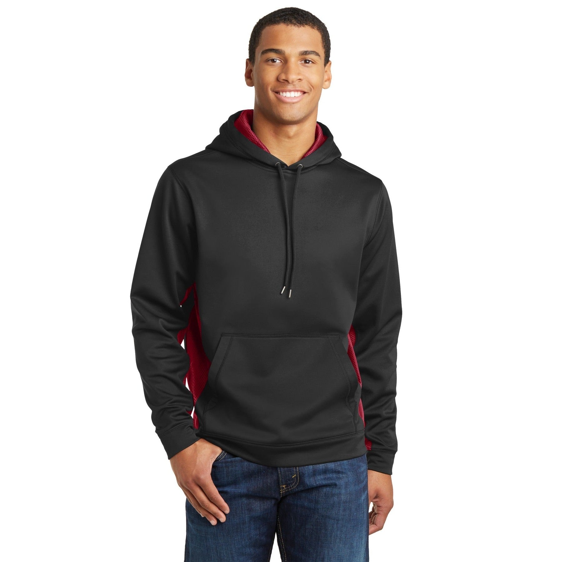 Sport-Tek-Sport-Tek® Sport-Wick® CamoHex Fleece Colorblock Hooded Pullover. ST239-MedTech-2